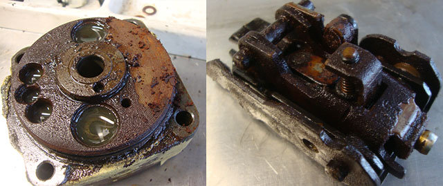 Pompe démontée pour nettoyage